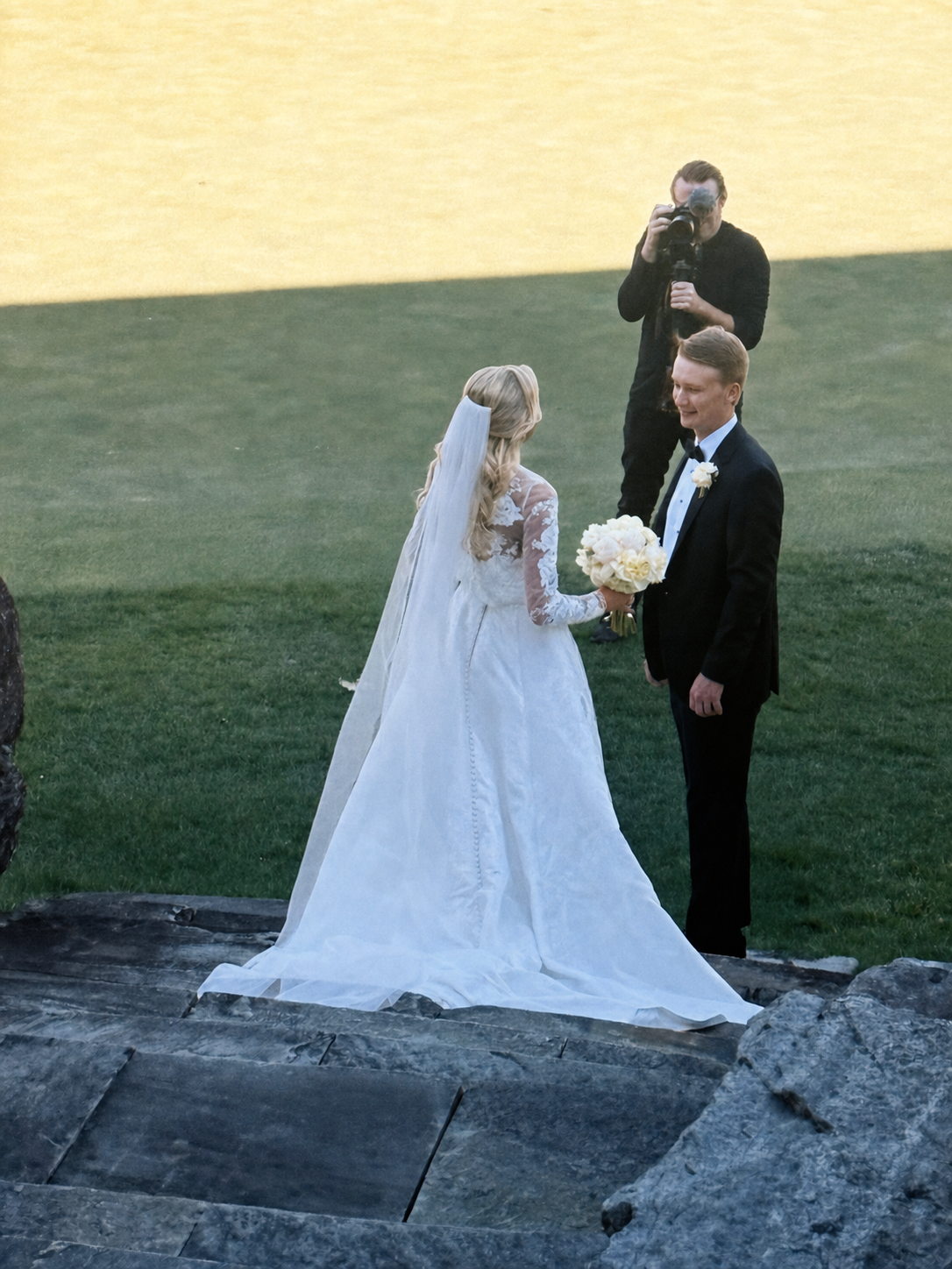 Wedding photo polished in Portra Film